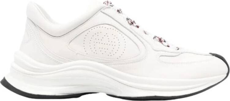 Gucci Geperforeerde-logo veterschoenen White Dames