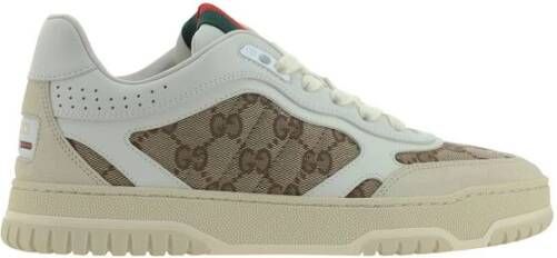 Gucci Gestructureerde Paneel Kalfsleren Sneakers