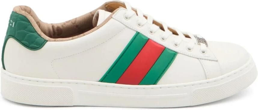 Gucci Ace leren sneaker met Web-streepdetail