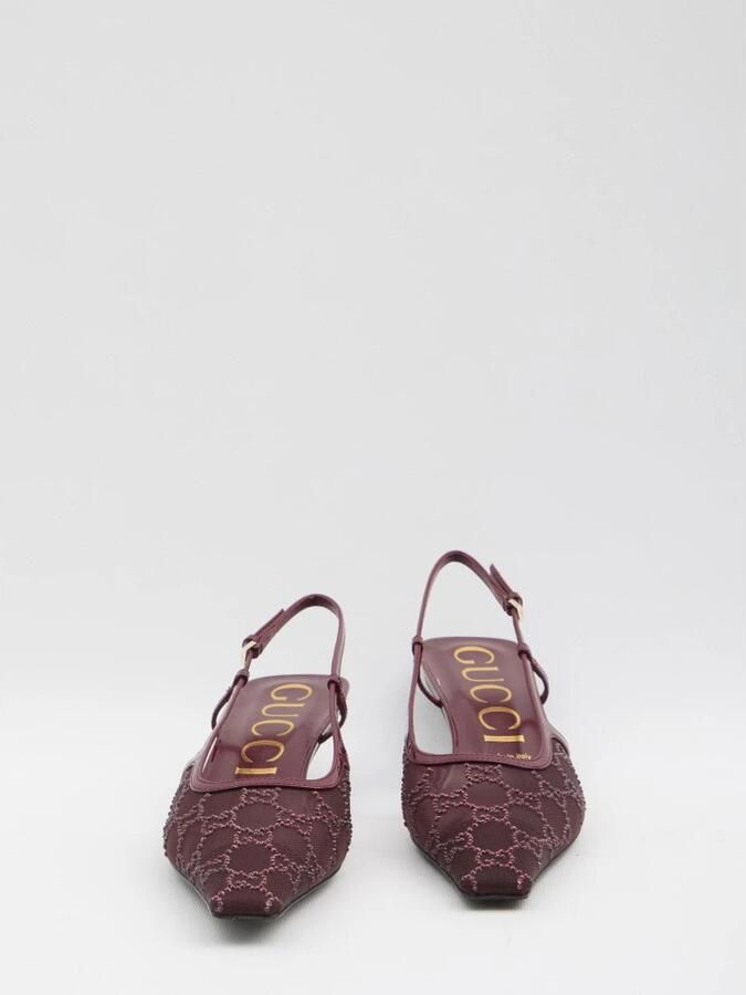 Gucci Crystal-Embellished Mesh Slingback Pumps - Foto 2