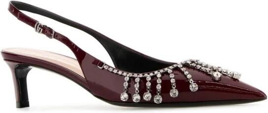 Gucci Crystal Embellished Pointed Toe Slingback Pumps - Foto 2