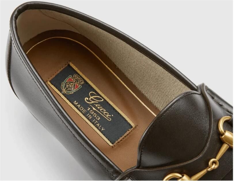 Gucci Donkerbruine Leren Horsebit Loafers