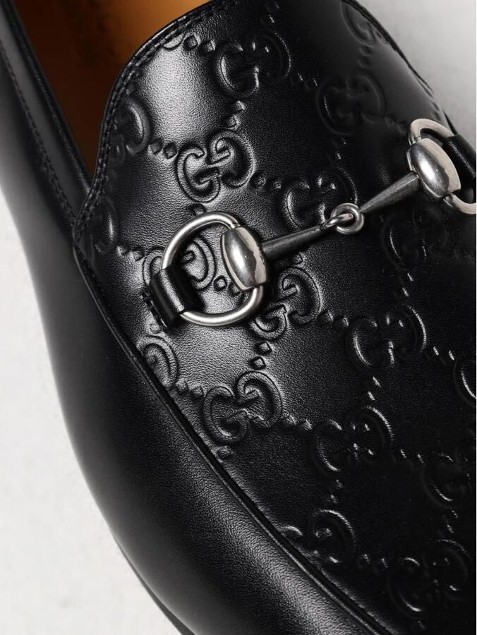 Gucci Elegante leren loafers met gedetailleerd bovenwerk