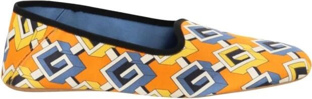 Gucci Geometric G Print Satin Voyage Slippers