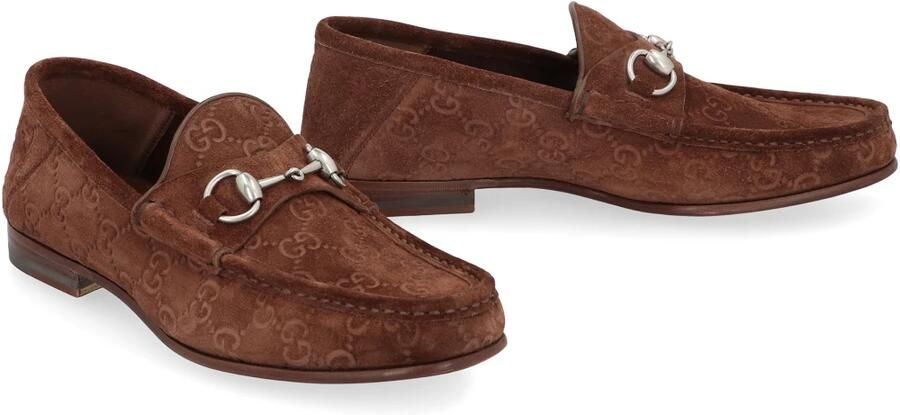 Gucci GG-motief Horsebit Suède Loafers