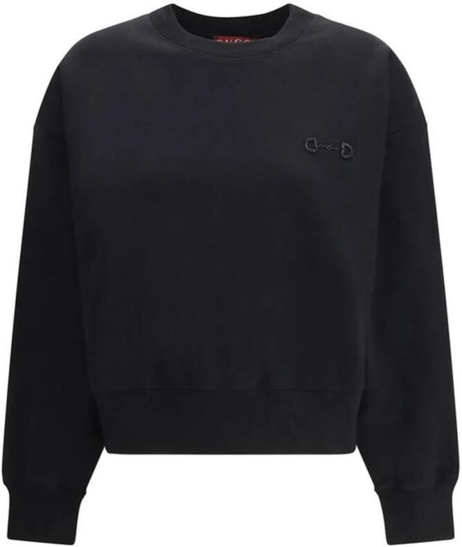 Gucci Katoenen sweatshirt met ronde hals en geribbelde boorden