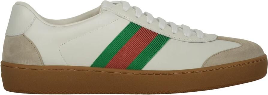Gucci Klassieke Sneakers met Groen-Rode Streep