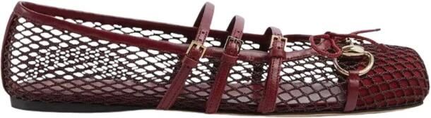 Gucci Mesh Ballerina's met Bandjes en Paardenbit Detail