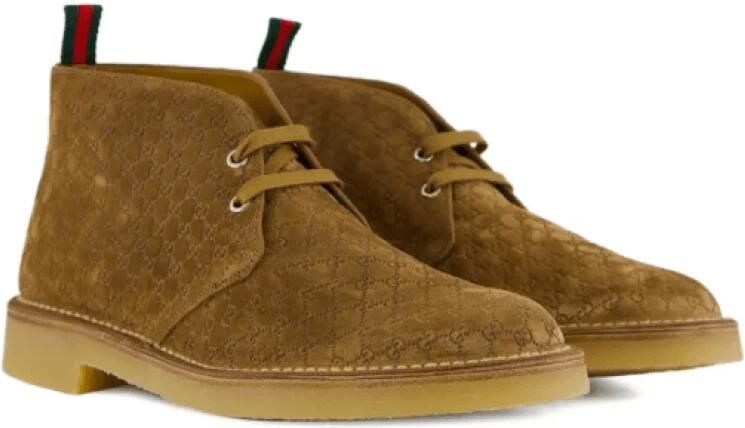 Gucci Monogram Suède Veterschoenen