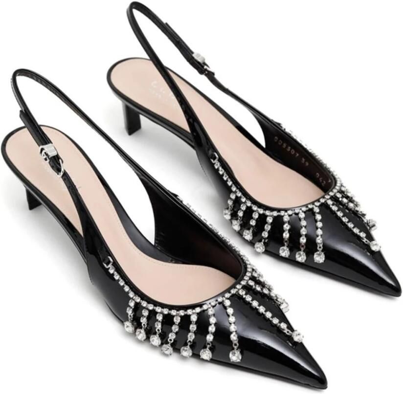 Gucci Puntige Slingback Pump met Kristallen Franjes - Foto 2