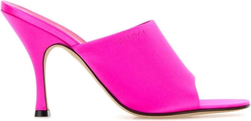 Gucci Satijnen Slingback Pumps met Puntneus