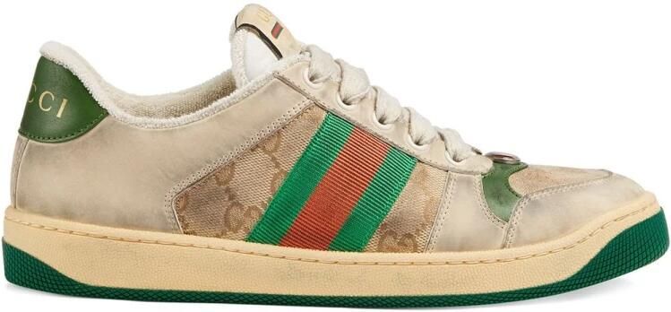 Gucci Beige Sneakers met 1 2 inch hak