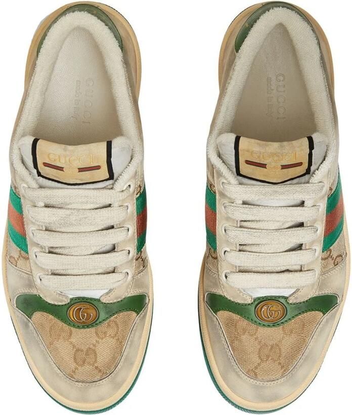Gucci Beige Sneakers met 1 2 inch hak - Foto 2
