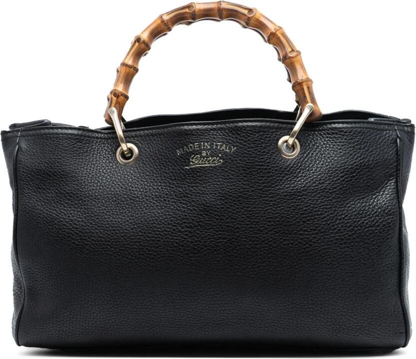 Gucci Vintage Pre-owned Bamboo Handle Leather Tote