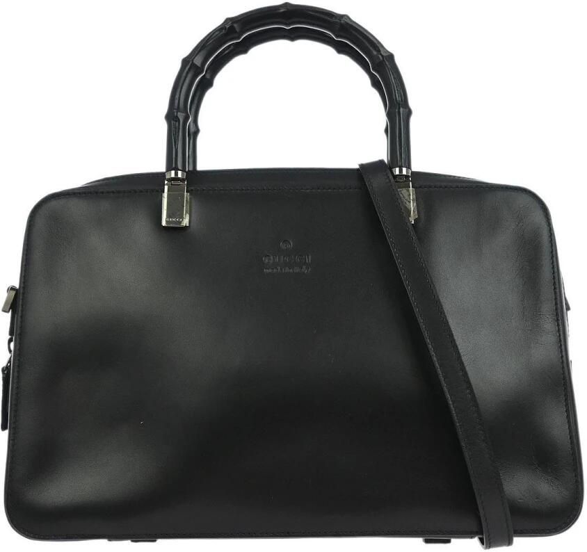 Gucci Vintage Pre-owned Bamboo Handle Leren Satchel