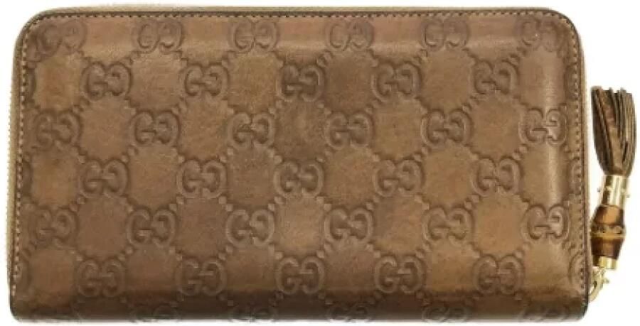 Gucci Vintage Pre-owned Bamboo Lange portemonnee