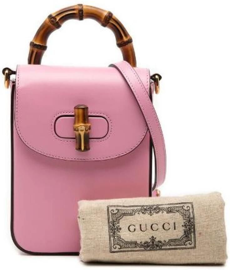 Gucci Vintage Pre-owned Bamboo Leren 3way Rugzak - Foto 2