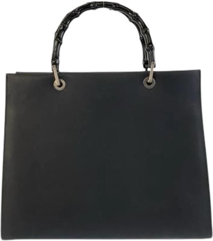 Gucci Vintage Pre-owned Bamboo Leren Handtas