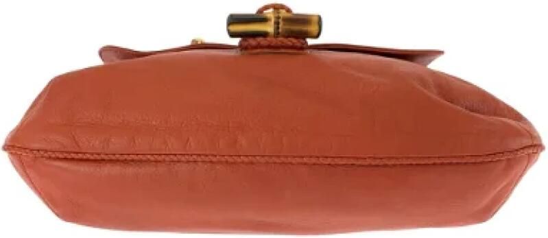 Gucci Vintage Pre-owned Bamboo Leren Schoudertas - Foto 2