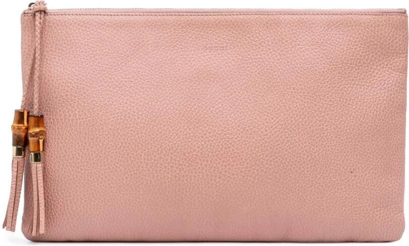 Gucci Vintage Pre-owned Bamboo Tassel Leren Clutch