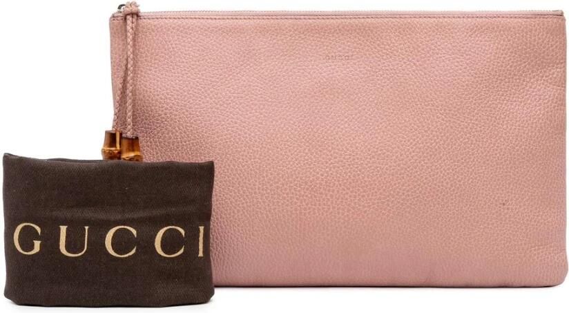 Gucci Vintage Pre-owned Bamboo Tassel Leren Clutch - Foto 2