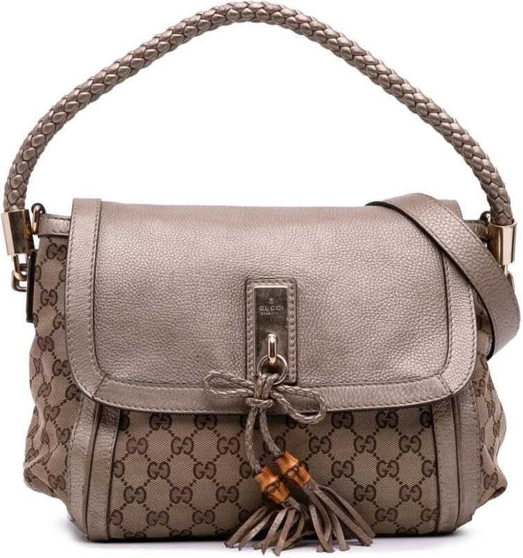 Gucci Vintage Pre-owned Bamboo Tassel Schoudertas - Foto 2