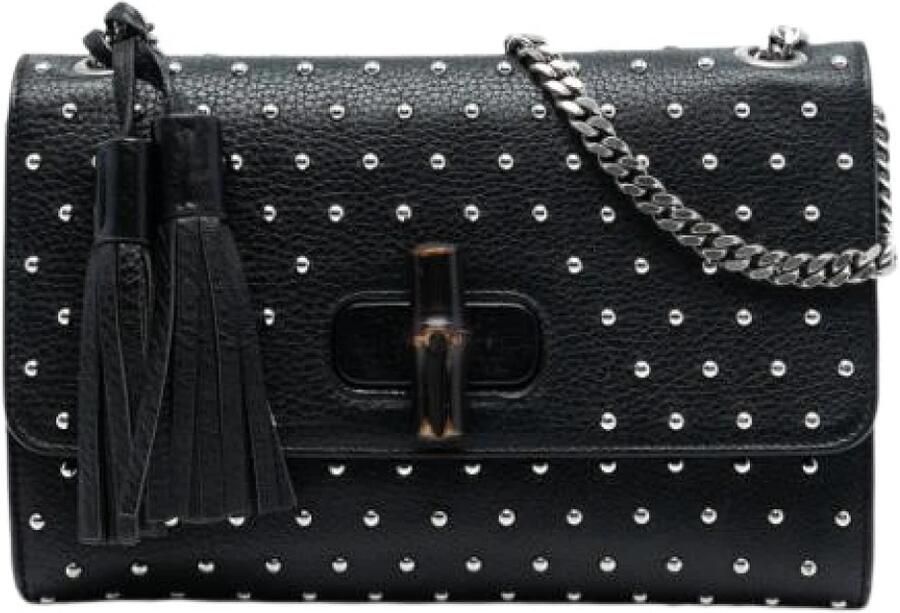 Gucci Vintage Pre-owned Bamboo Twist Lock Crossbody Tas