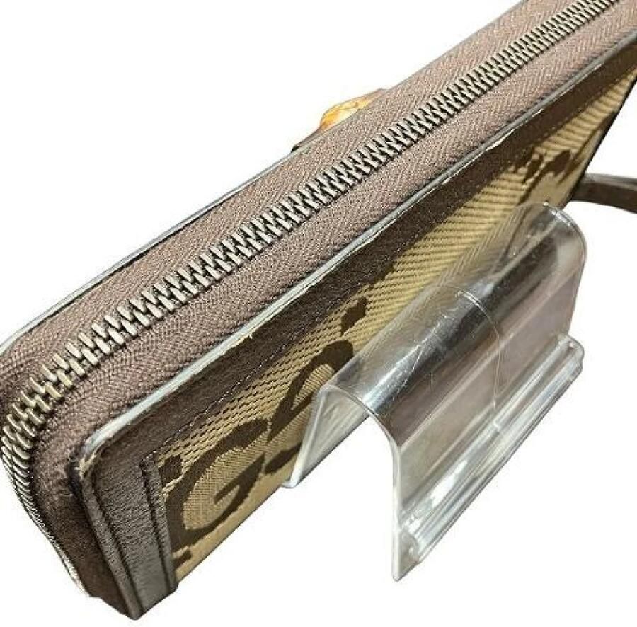 Gucci Vintage Pre-owned GG Canvas Bamboo Lange Rits Portemonnee - Foto 2