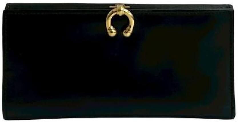 Gucci Vintage Pre-owned Horseshoe Kalfsleer Lange Portemonnee