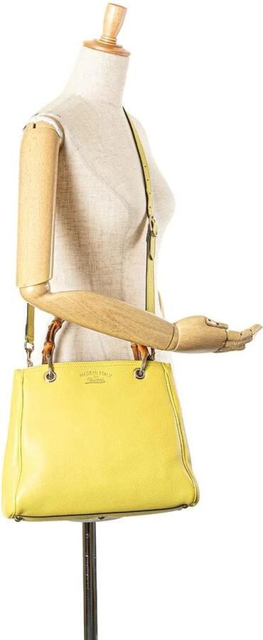 Gucci Vintage Pre-owned Kleine Bamboo Shopper Satchel van kalfsleer - Foto 2