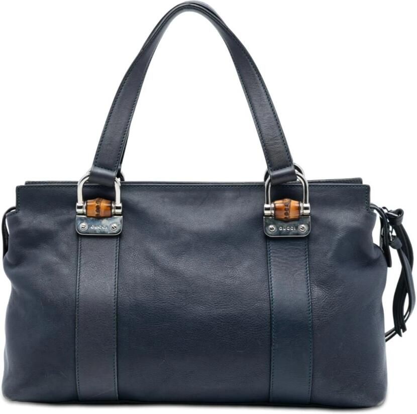 Gucci Vintage Pre-owned Leather Bamboo Handle Tote