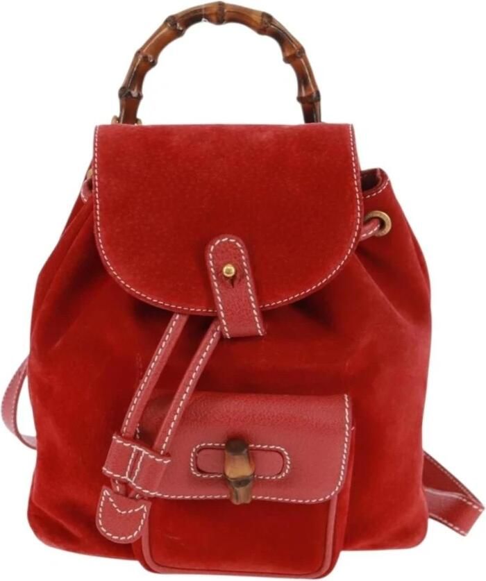 Gucci Vintage Pre-owned Vintage Bamboo Handle Rugzak