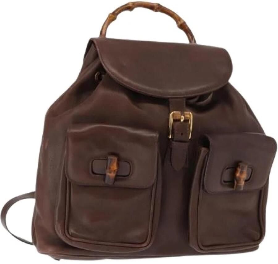 Gucci Vintage Pre-owned Vintage Bamboo Rugzak