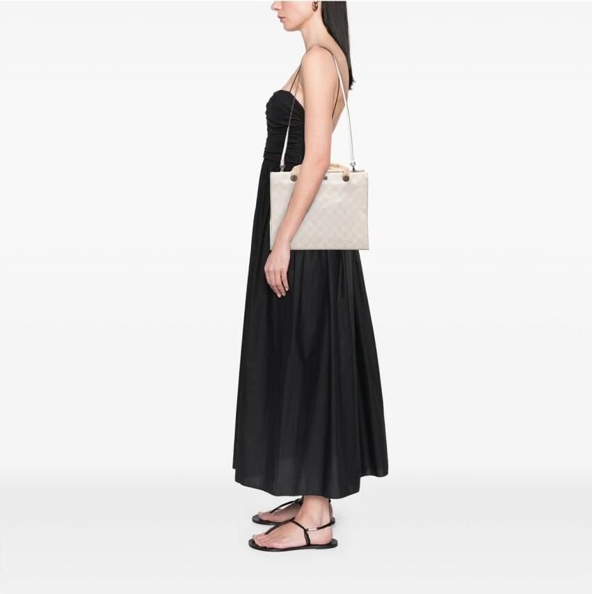 Gucci Vintage Pre-owned Vintage GG Canvas Bamboo Handle Satchel - Foto 2