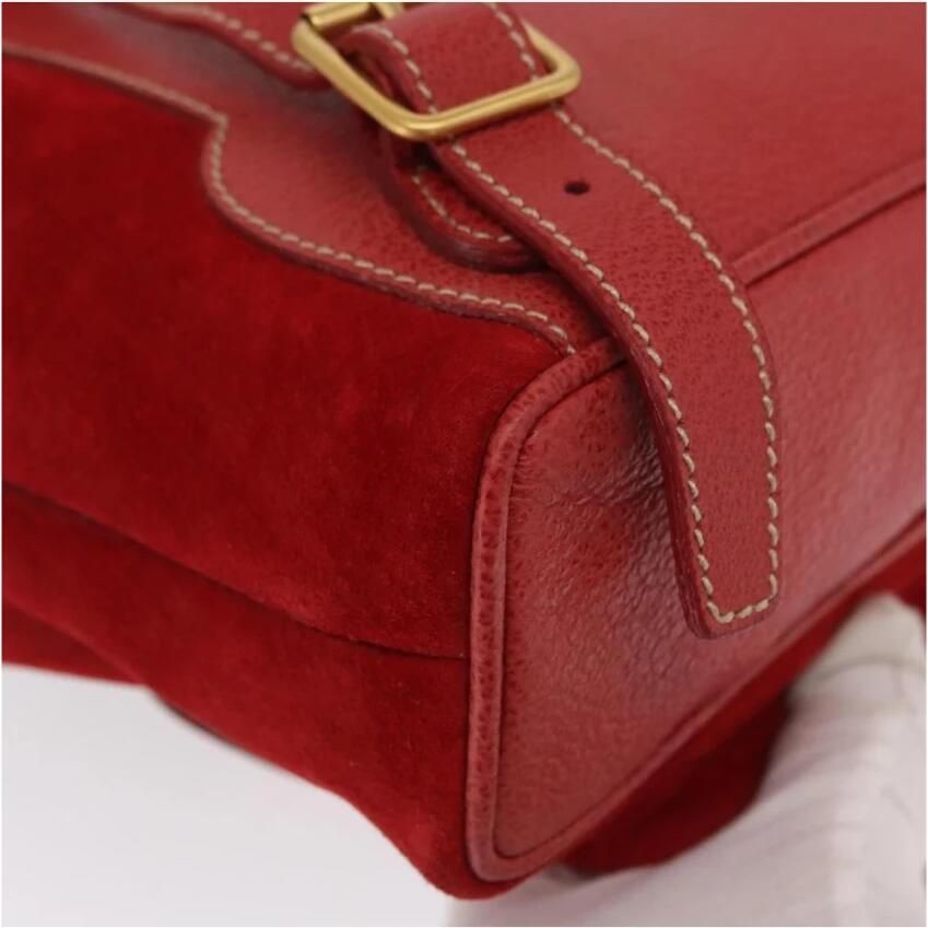 Gucci Vintage Pre-owned Vintage Suede Bamboo Rugzak - Foto 2