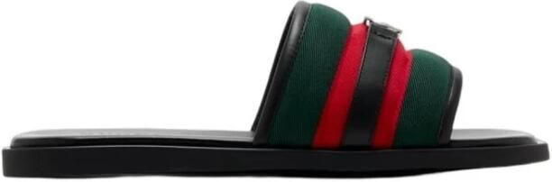 Gucci Web Stripe Slide Sandalen