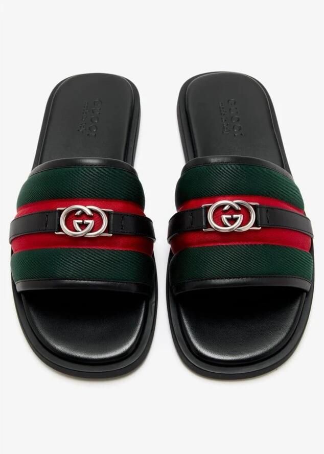 Gucci Web Stripe Slide Sandalen - Foto 2