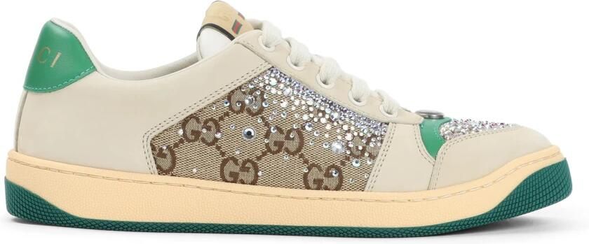 Gucci Witte Kristal Sneakers