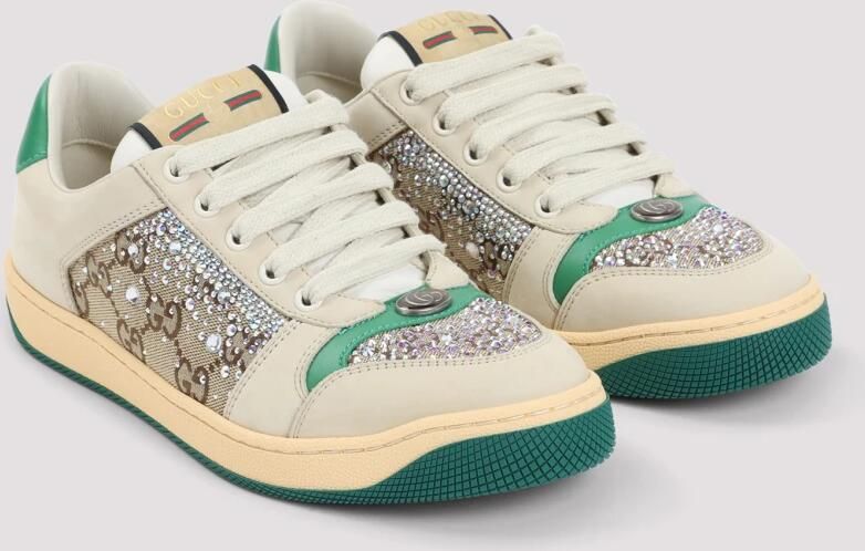 Gucci Witte Kristal Sneakers - Foto 2