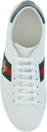 Gucci Witte leren sneakers met geborduurde bij - Foto 2