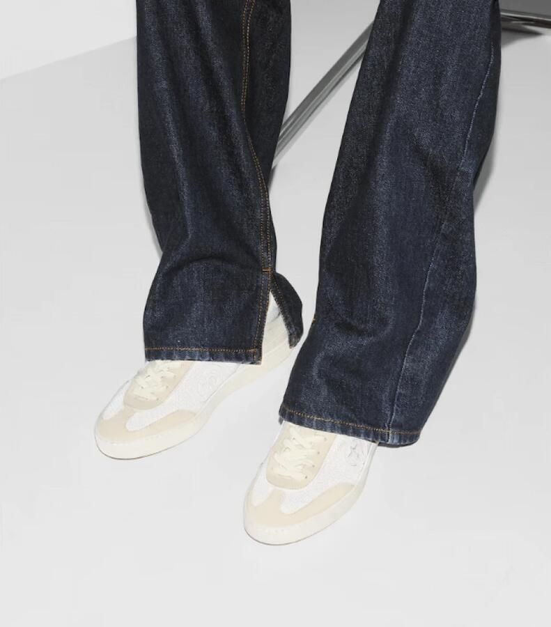 Gucci Witte Veterschoenen met Amandel Teen - Foto 2