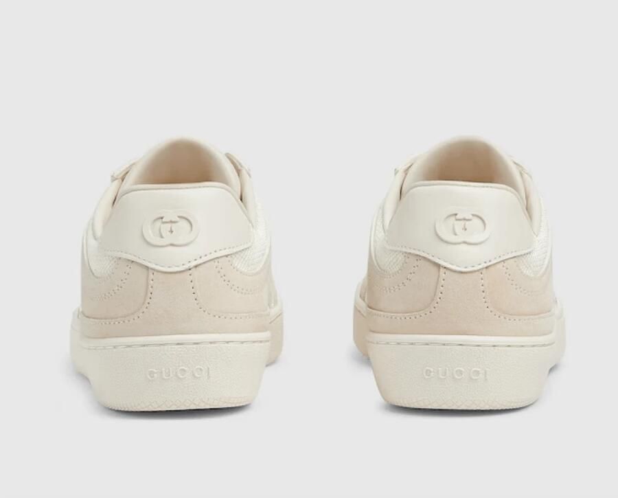 Gucci Witte Veterschoenen met Amandel Teen - Foto 4