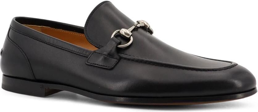 Gucci Zwarte platte schoenen met iconische horsebit