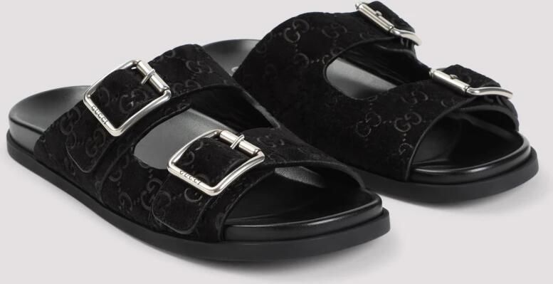 Gucci Zwarte Suède Sandalen voor Mannen - Foto 2