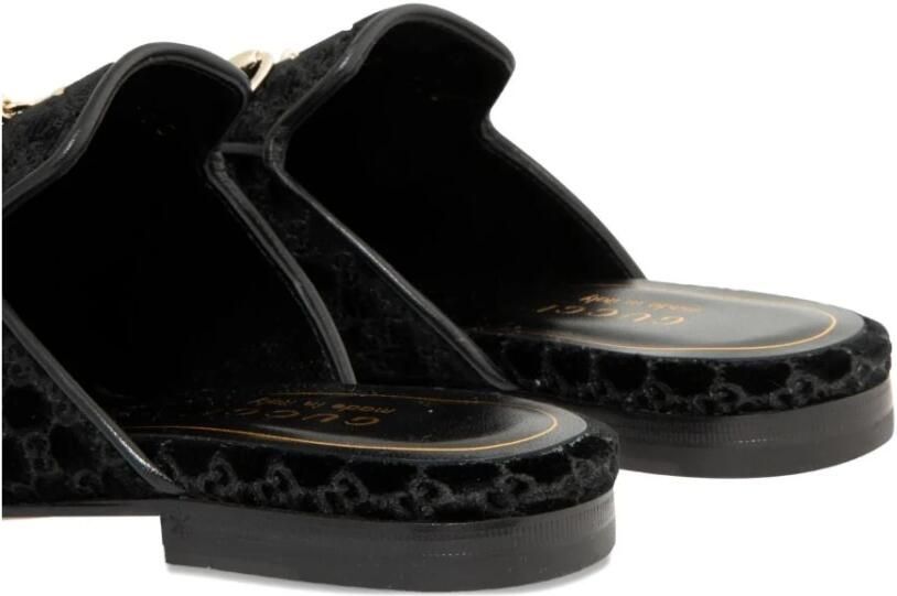 Gucci Zwarte Zijde & Nylon Sandalen