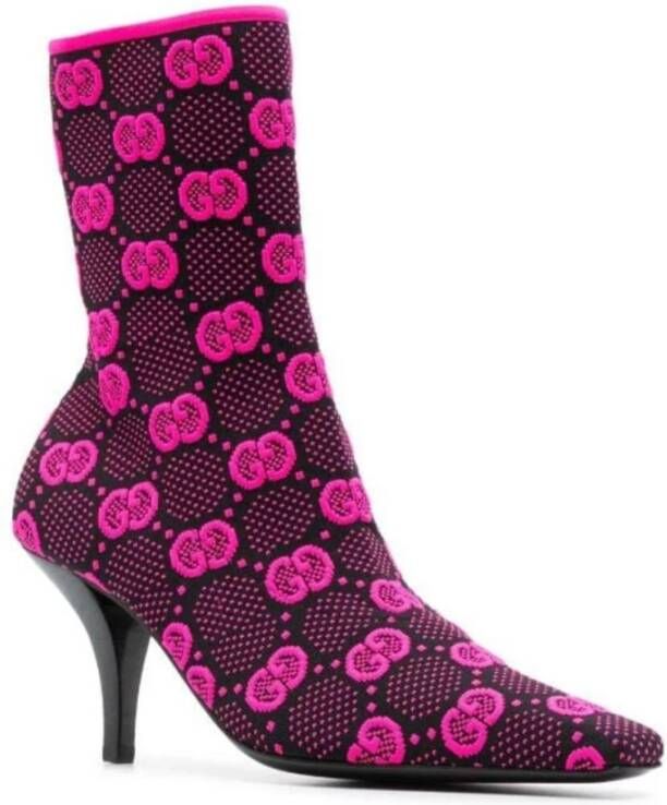 Gucci Heeled Boots Purple Dames
