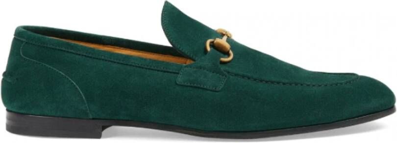 Gucci Jordaan suède loafers Green Heren