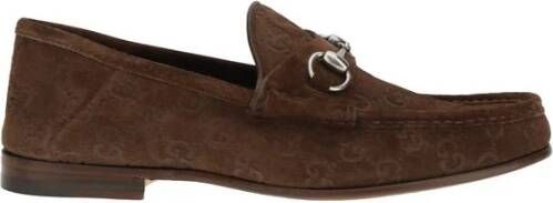Gucci Klassieke Horsebit Suède Loafers