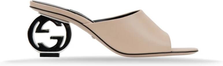 Gucci Leren Instap Sandalen met Logodetail
