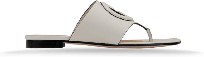 Gucci Leren Instap Sandalen met Logodetail